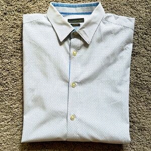 Like New Black Tag by Zara Man Polka Dot Slim Fit Shirt Size M